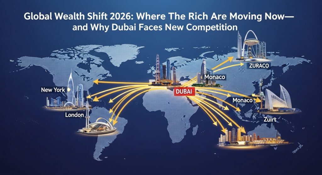 Discover the 2026 global wealth shift as high-net-worth individuals relocate worldwide. Explore why Dubai is facing new competition and which countries are becoming top destinations for the rich.