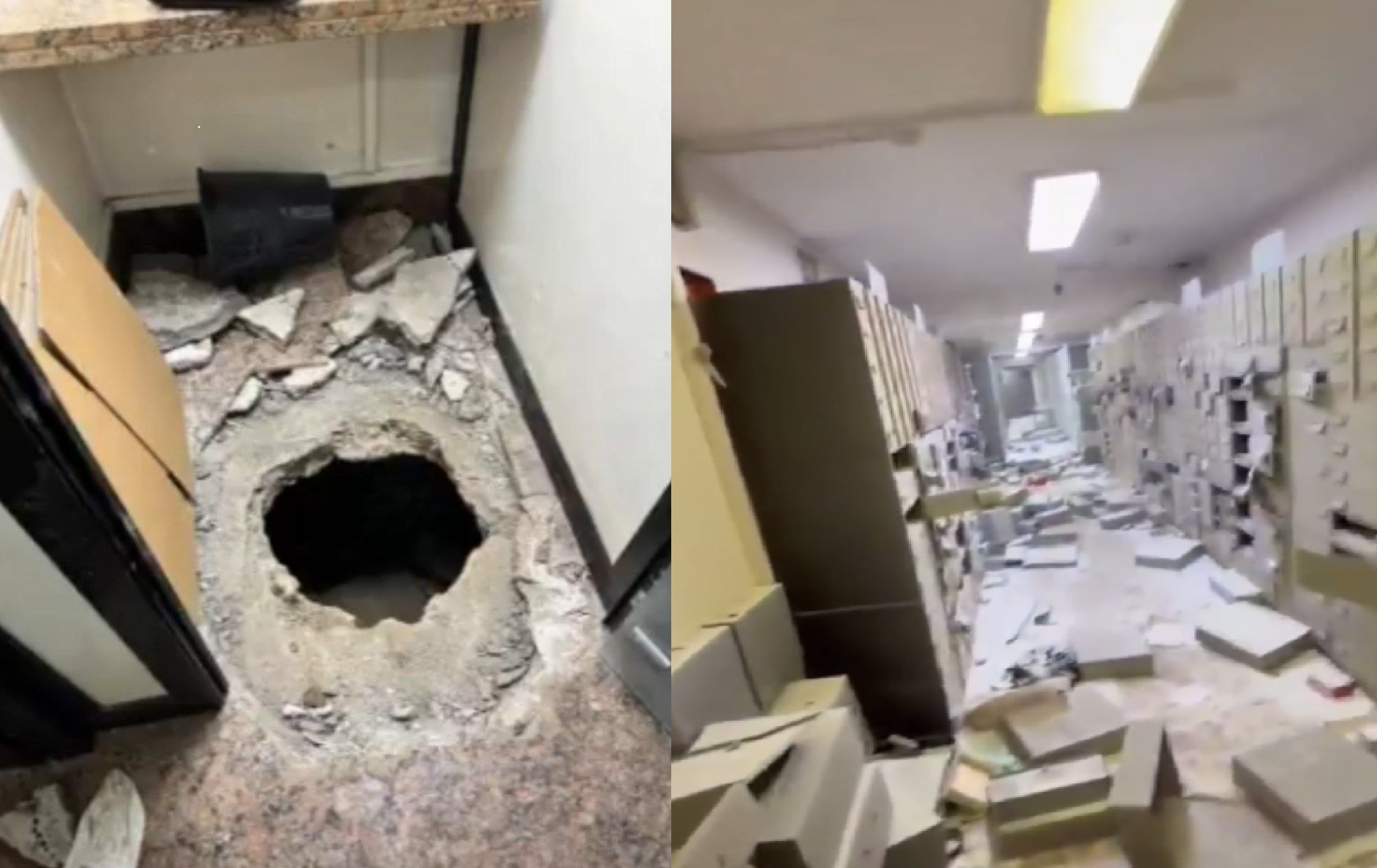 Hollywood-style bank heist in Naples hostage situation and sewer escape illustration