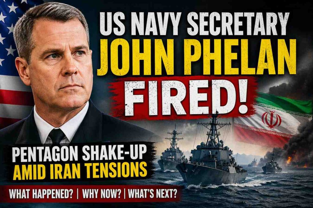 US Navy Secretary John Phelan fired amid Iran tensions Pentagon leadership shake-up thumbnail