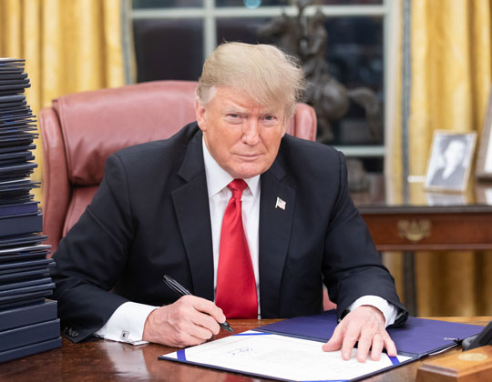 Donald Trump announcing new Cuba sanctions targeting energy and finance sectors