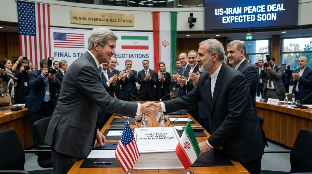 US-Iran peace deal negotiations between American and Iranian officials nearing final agreement