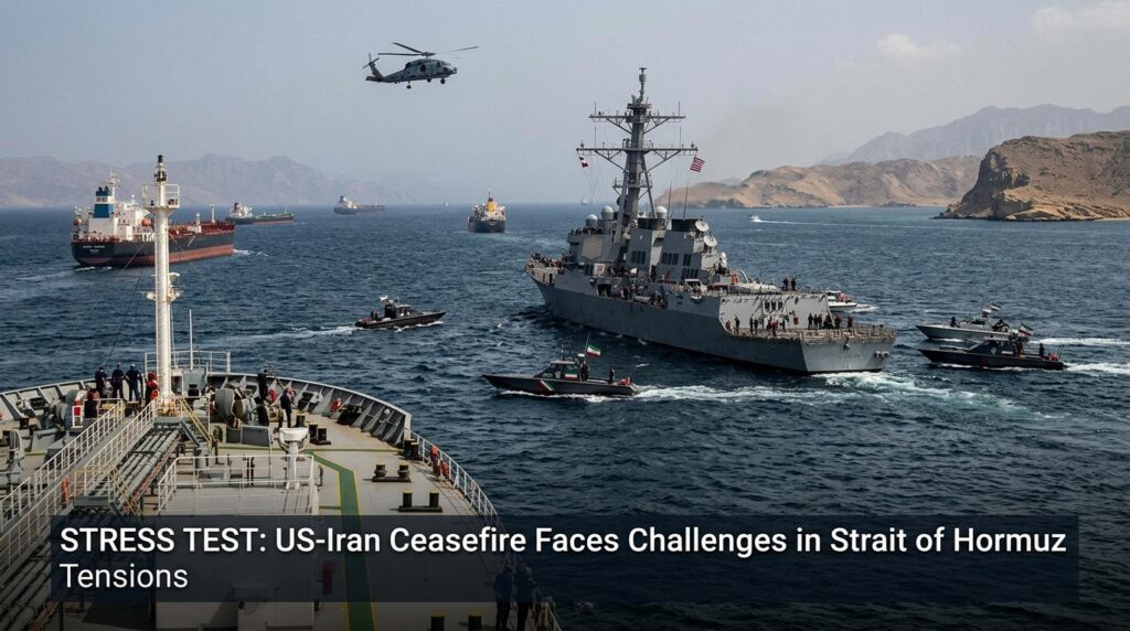 US Iran Ceasefire challenged by rising tensions and shipping security concerns in the Strait of Hormuz