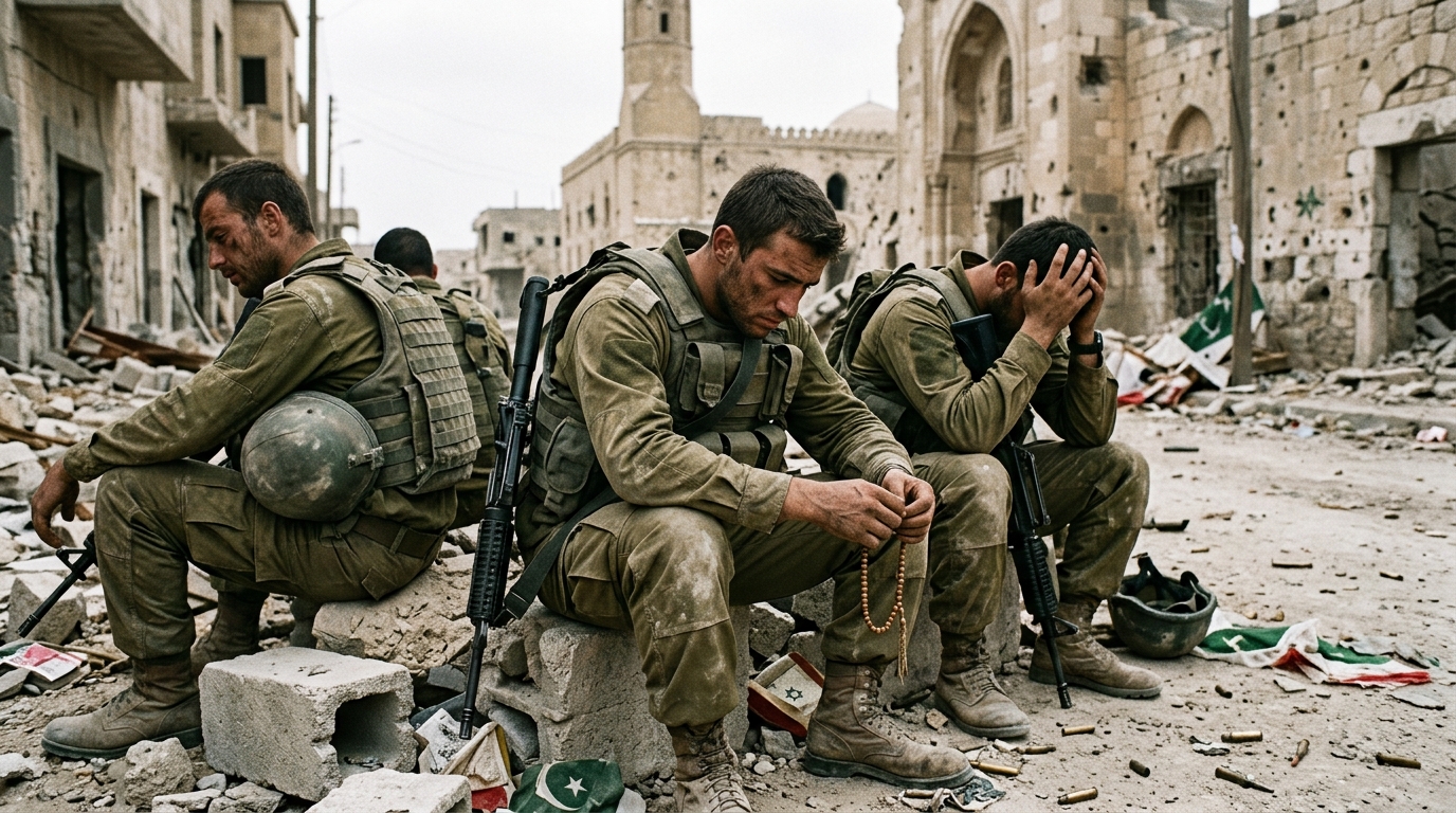 Religious leaders and military symbolism representing the intersection of religion and politics in Iran and Israel during ongoing regional tension